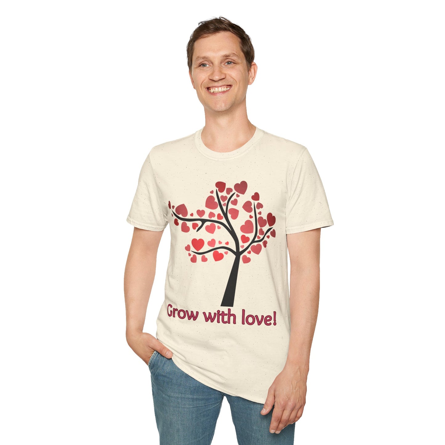 Tree of life. Grow with love Not Aggressive. POWERFUL™️ Unisex Softstyle T-Shirt