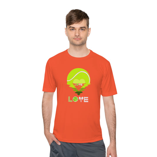 Tennis Love-Love Not Aggressive. POWERFUL™️ Unisex Moisture Wicking Tee