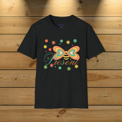 BEE Present with flowers Not Aggressive. POWERFUL™️Unisex Softstyle T-Shirt Eurofit