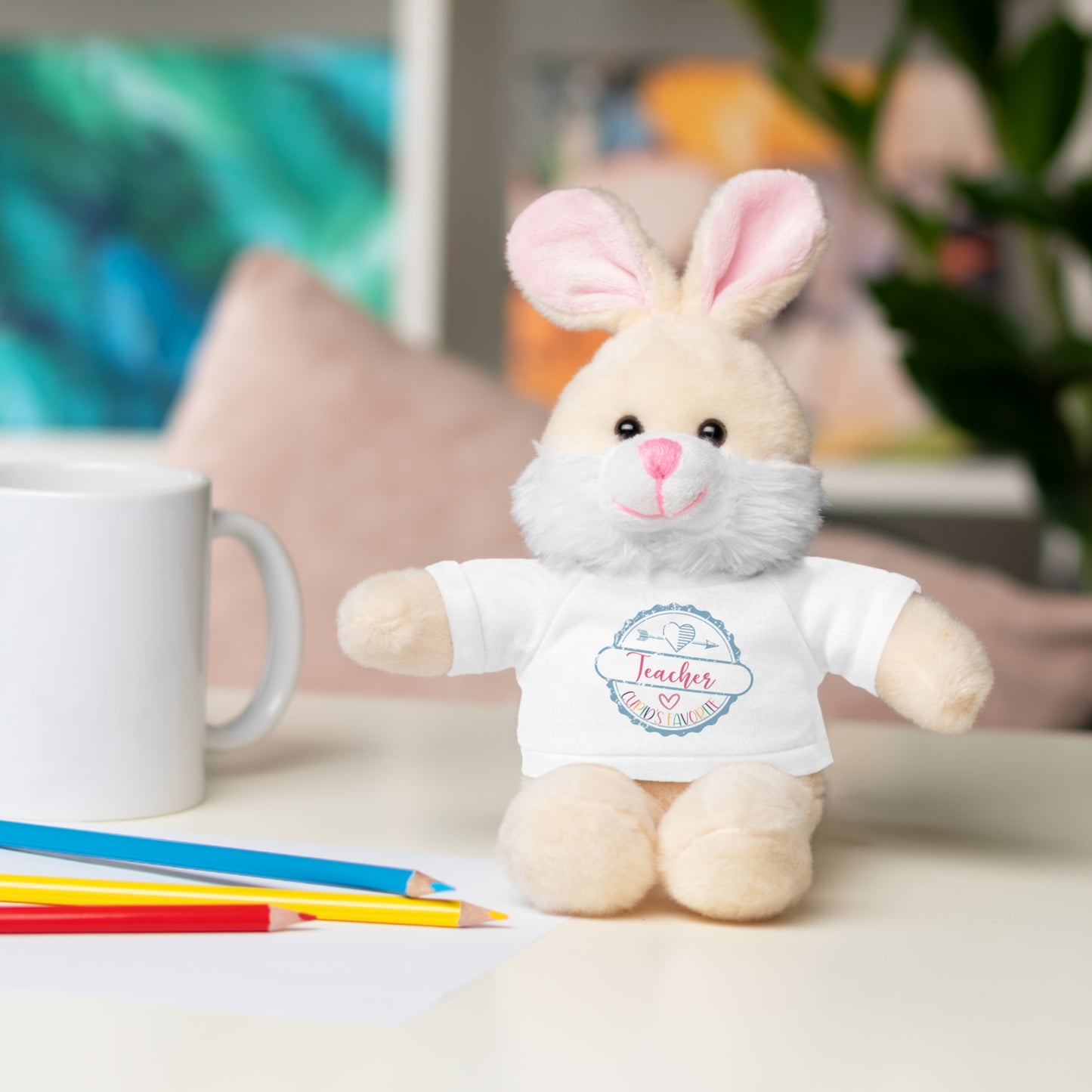 Cupid's favorite- Teacher Not Aggressive. POWERFUL™️ Stuffed Animals with Tee