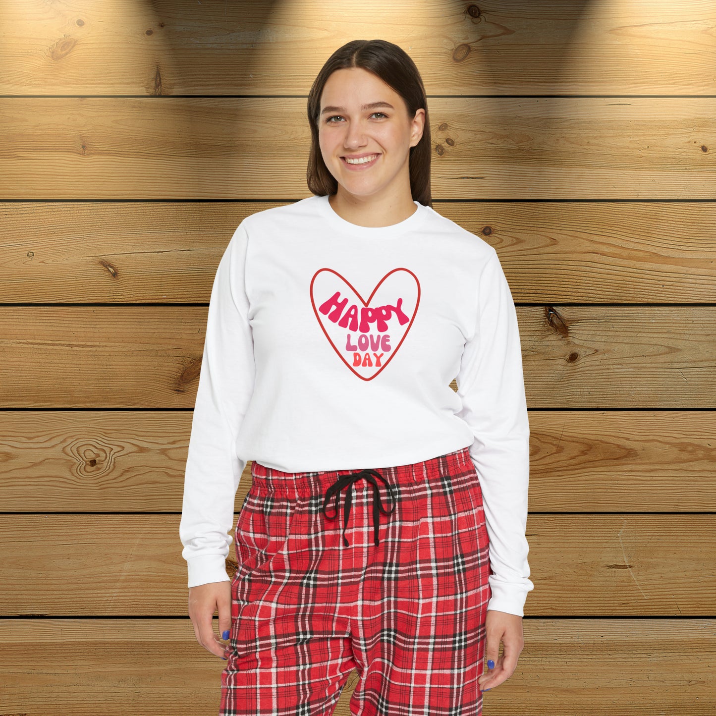 Happy love day- Pink Not Aggressive. POWERFUL™️ Women's Long Sleeve Pajama Set