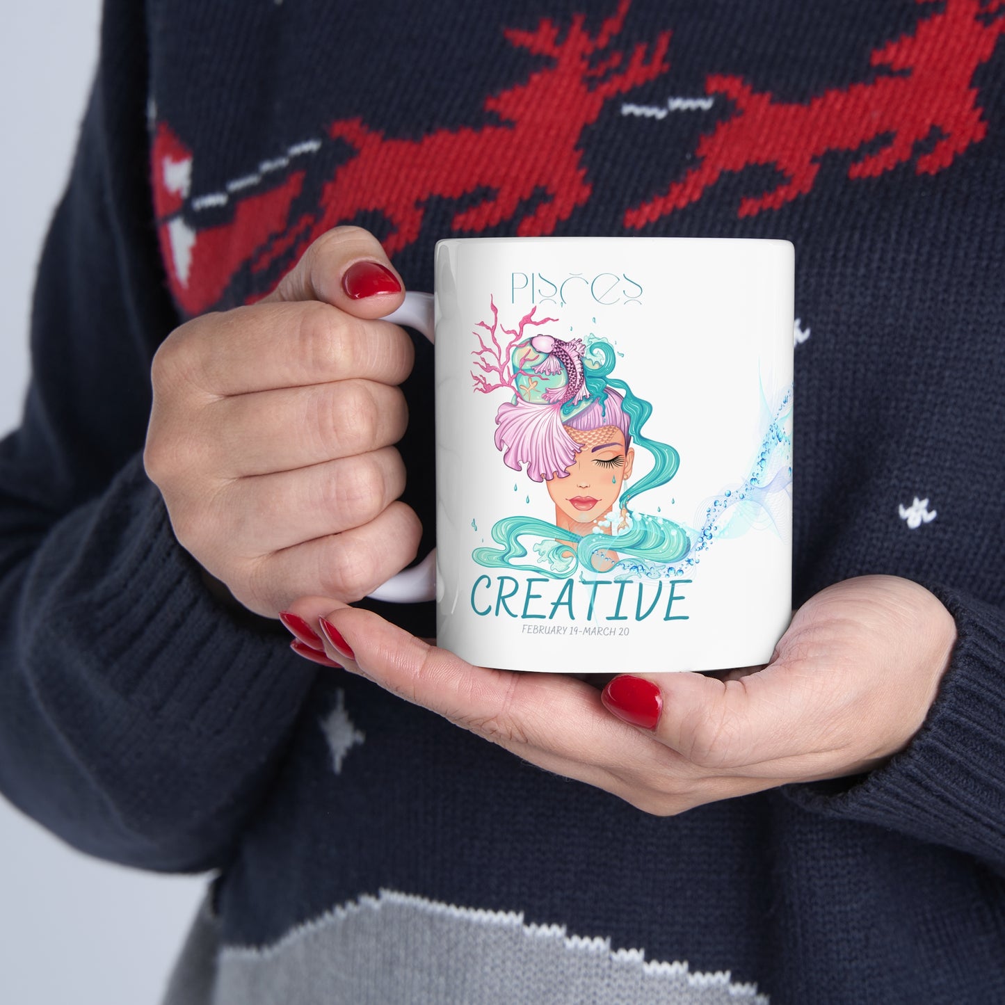 Creative Pisces Not Aggressive. POWERFUL™️ Ceramic Mug 11oz