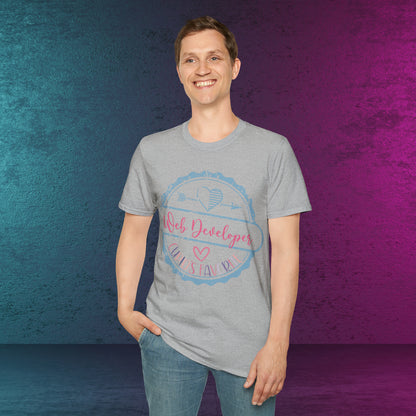 Cupid's Favorite-Web Developer Not Aggressive. POWERFUL™️ Not Aggressive. POWERFUL™️ Unisex Softstyle T-Shirt Eurofit