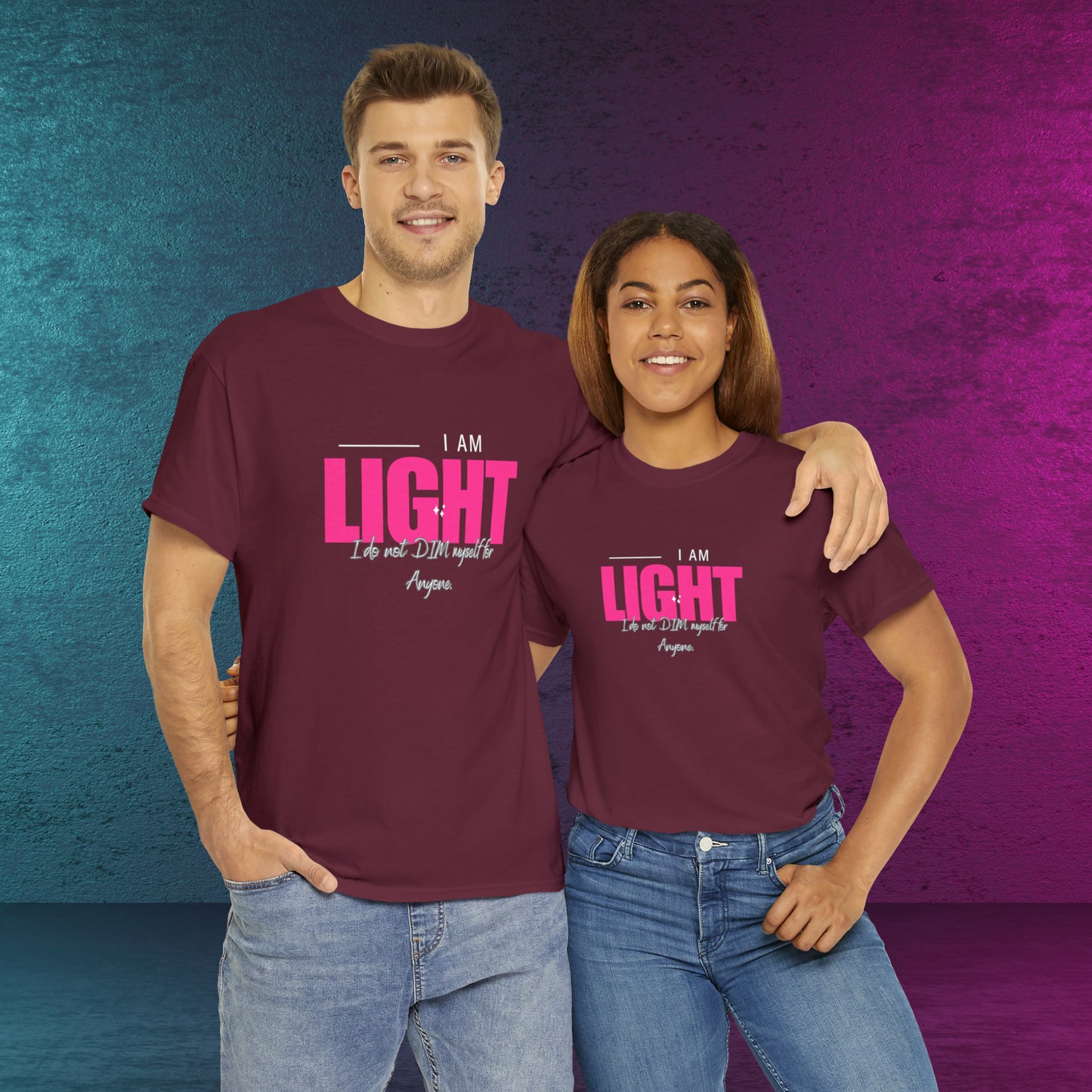 I AM and YOU ARE LIGHT Not Aggressive. POWERFUL™️ Unisex Heavy Cotton Tee