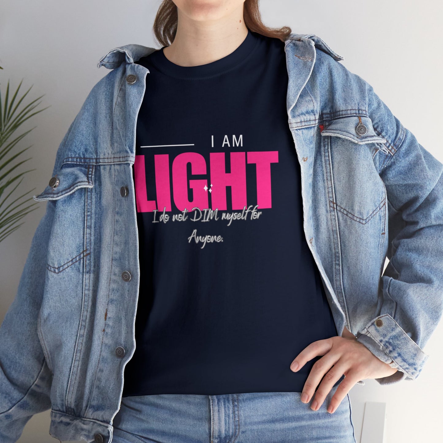 I AM and YOU ARE LIGHT Not Aggressive. POWERFUL™️ Unisex Heavy Cotton Tee