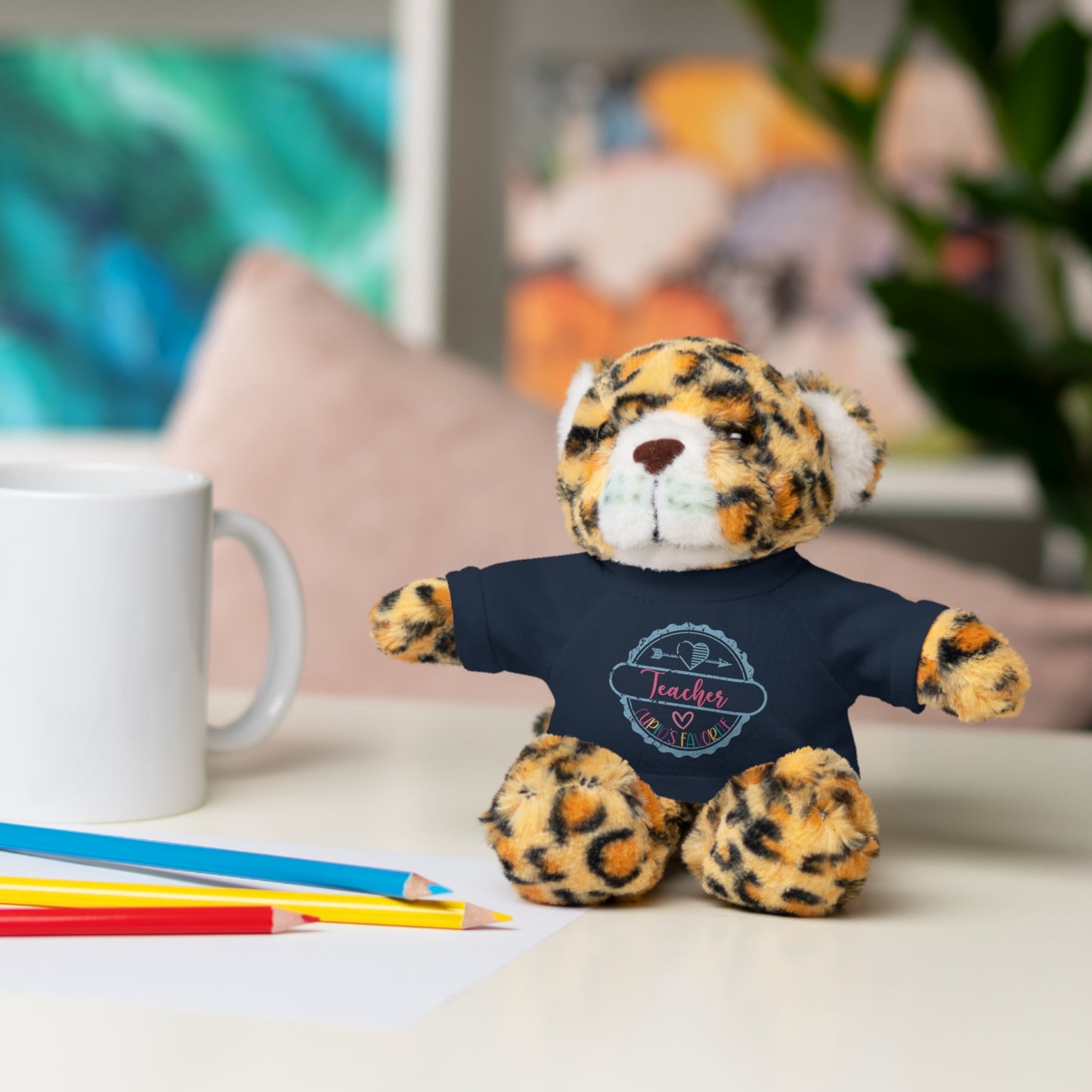 Cupid's favorite- Teacher Not Aggressive. POWERFUL™️ Stuffed Animals with Tee