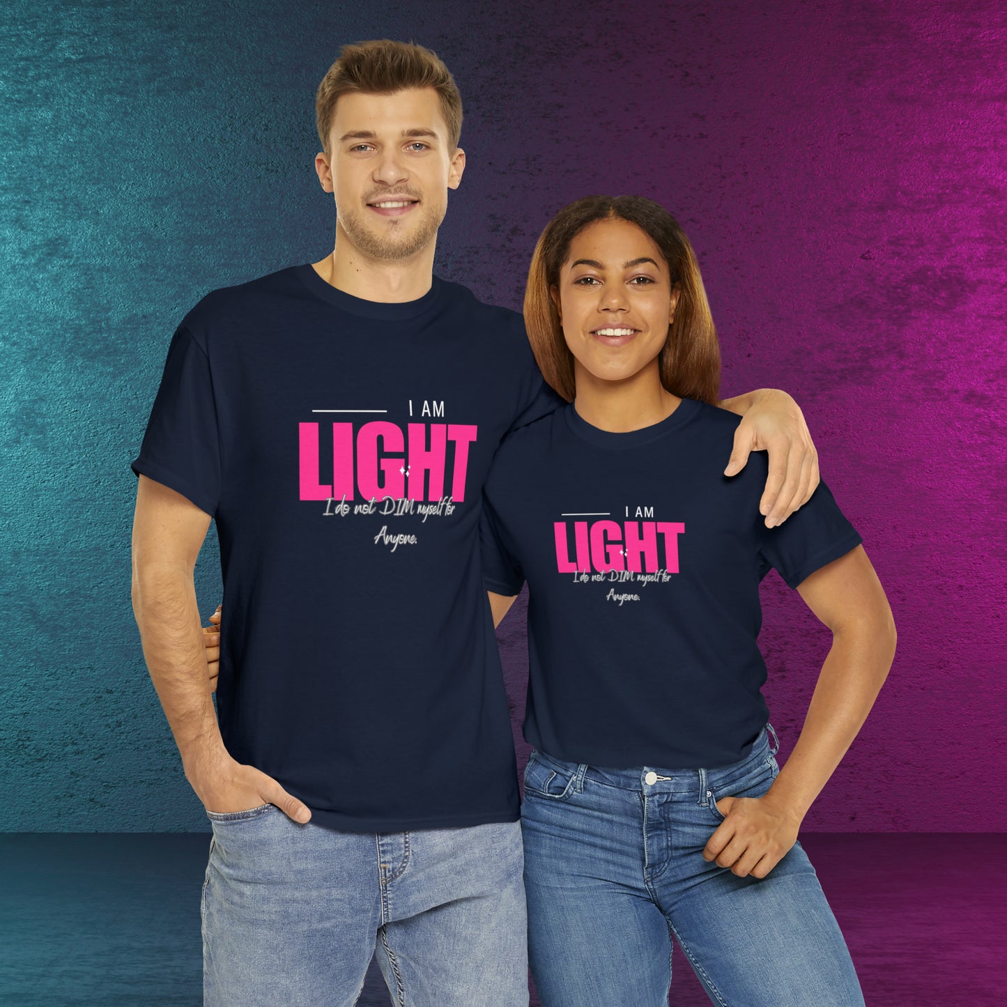 I AM and YOU ARE LIGHT Not Aggressive. POWERFUL™️ Unisex Heavy Cotton Tee