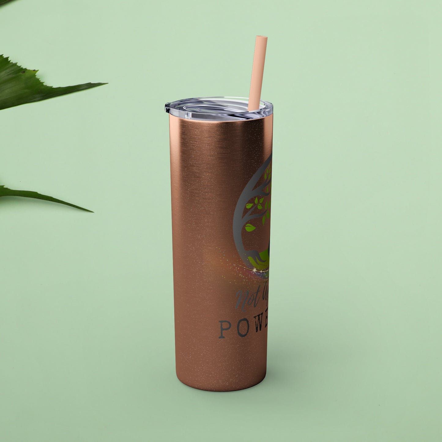 Not Aggressive. POWERFUL™️ Tumbler with Straw, 20oz