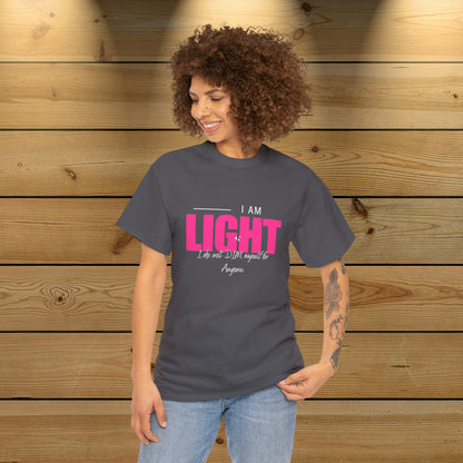 I AM and YOU ARE LIGHT Not Aggressive. POWERFUL™️ Unisex Heavy Cotton Tee