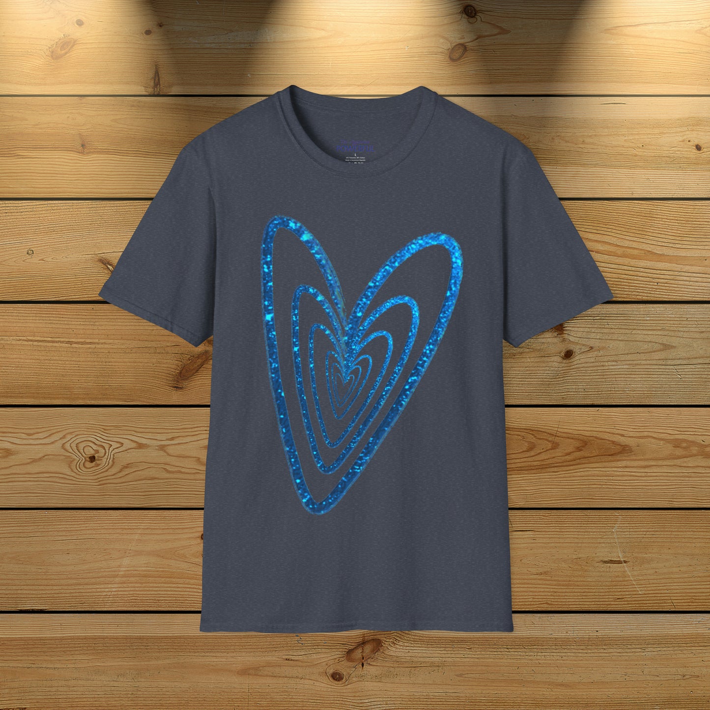 Heart-Glitter Not Aggressive. POWERFUL™️ Not Aggressive. POWERFUL™️ Unisex Softstyle T-Shirt Eurofit