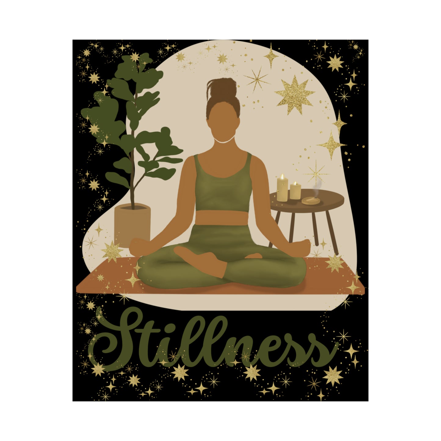 Stillness Yoga Not Aggressive. POWERFUL™️ Matte Vertical Posters