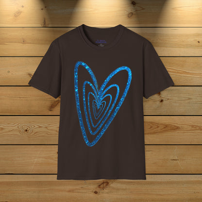 Heart-Glitter Not Aggressive. POWERFUL™️ Not Aggressive. POWERFUL™️ Unisex Softstyle T-Shirt Eurofit