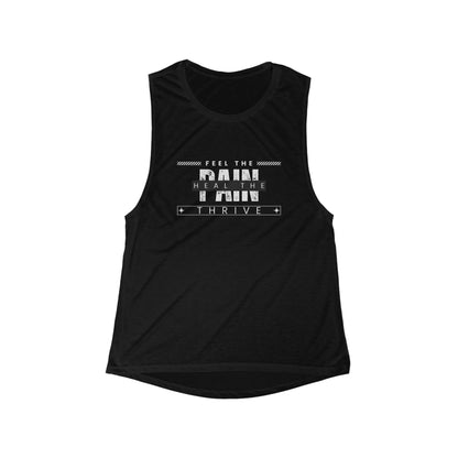 THRIVE Not Aggressive. POWERFUL™️ Women's Flowy Scoop Muscle Tank