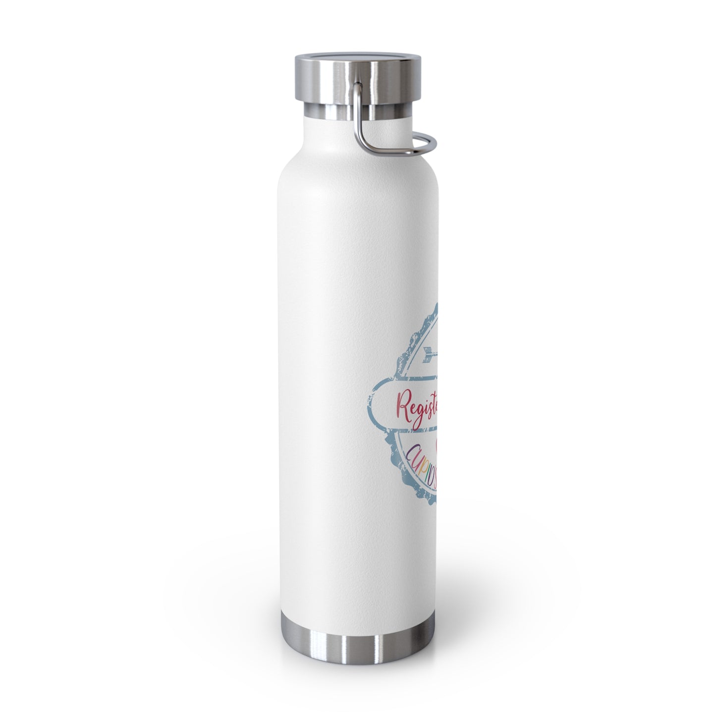 Cupid's Favorite Registered Nurse Not Aggressive. POWERFUL™️ Copper Vacuum Insulated Bottle, 22oz