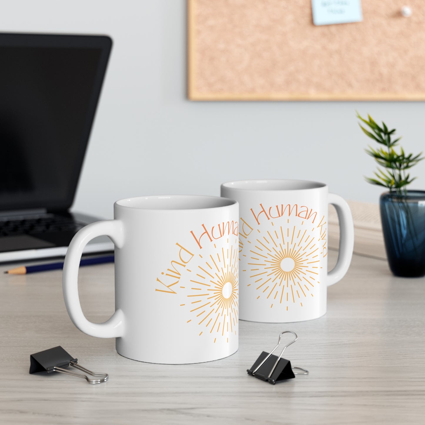 Kind Human Not Aggressive. POWERFUL™️ Ceramic Mug 11oz