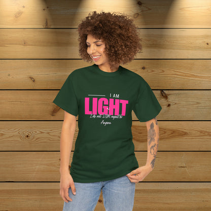 I AM and YOU ARE LIGHT Not Aggressive. POWERFUL™️ Unisex Heavy Cotton Tee