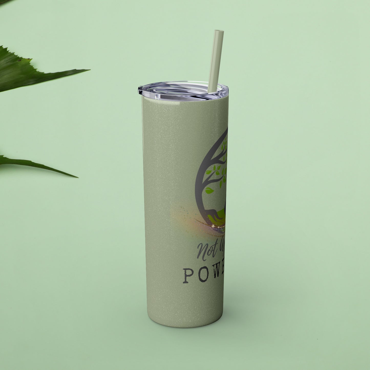 Not Aggressive. POWERFUL™️ Tumbler with Straw, 20oz