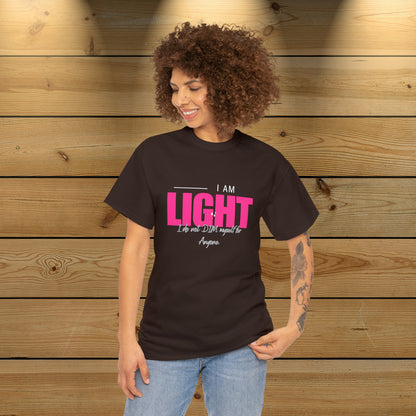 I AM and YOU ARE LIGHT Not Aggressive. POWERFUL™️ Unisex Heavy Cotton Tee