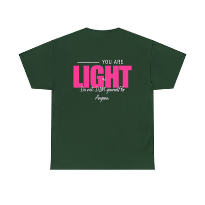 I AM and YOU ARE LIGHT Not Aggressive. POWERFUL™️ Unisex Heavy Cotton Tee