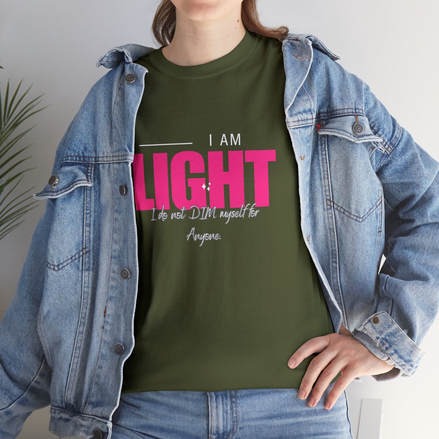 I AM and YOU ARE LIGHT Not Aggressive. POWERFUL™️ Unisex Heavy Cotton Tee