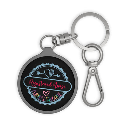 Cupid's Favorite Registered Nurse Not Aggressive. POWERFUL™️ Keyring Tag