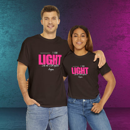 I AM and YOU ARE LIGHT Not Aggressive. POWERFUL™️ Unisex Heavy Cotton Tee