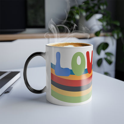 LOVE Not Aggressive. POWERFUL™️ Color Morphing Mug, 11oz