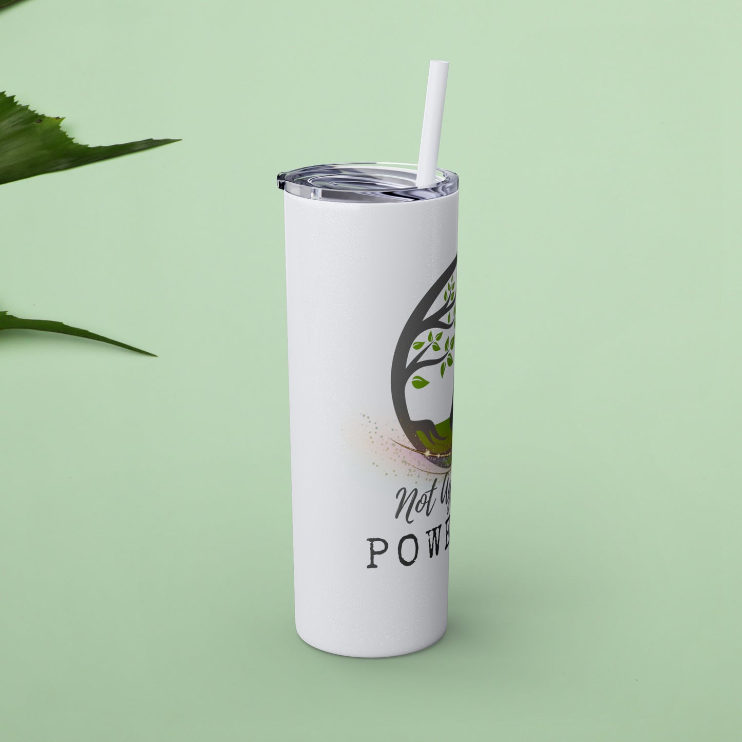 Not Aggressive. POWERFUL™️ Tumbler with Straw, 20oz