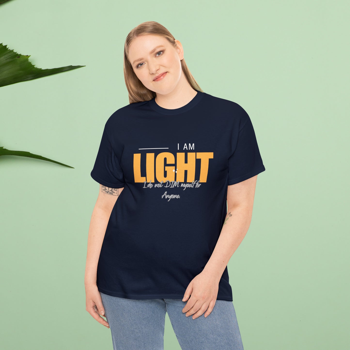I AM and YOU ARE LIGHT Not Aggressive. POWERFUL™️ Unisex Heavy Cotton Tee