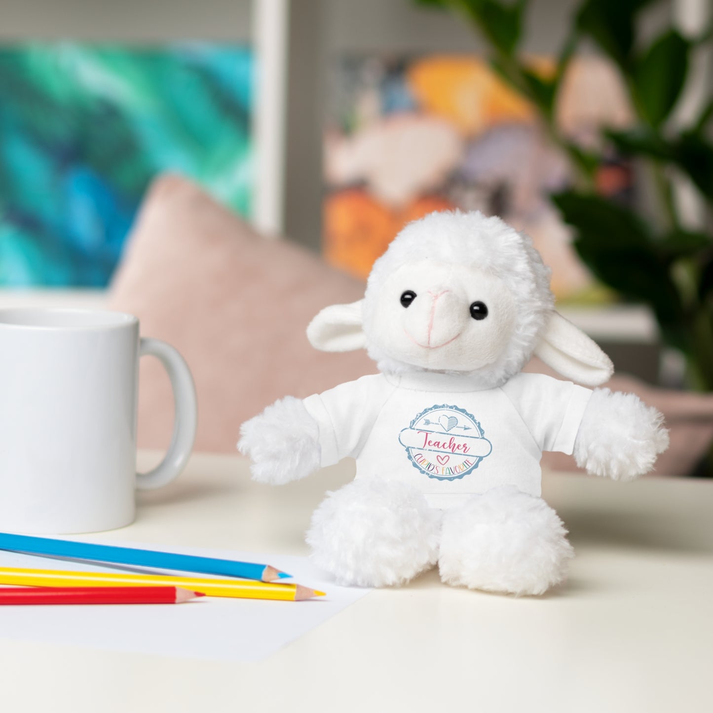 Cupid's favorite- Teacher Not Aggressive. POWERFUL™️ Stuffed Animals with Tee