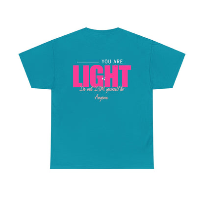 I AM and YOU ARE LIGHT Not Aggressive. POWERFUL™️ Unisex Heavy Cotton Tee