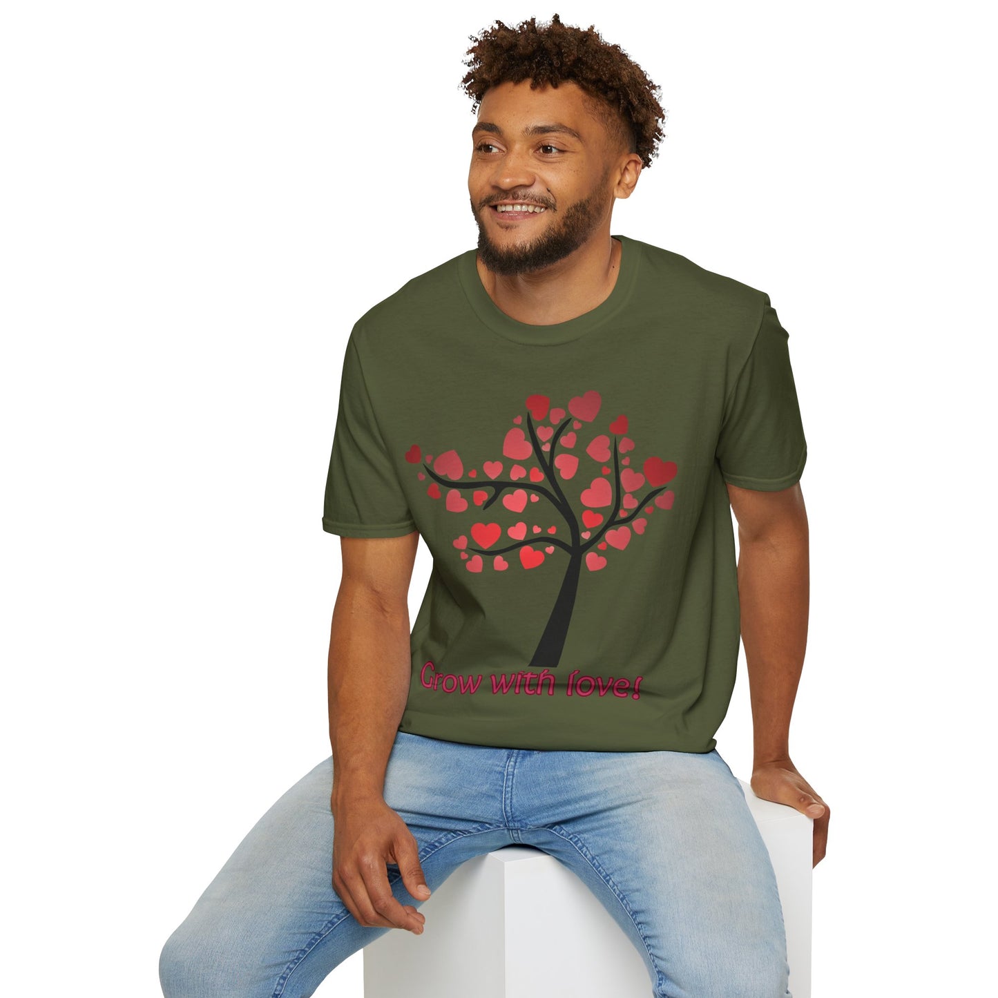 Tree of life. Grow with love Not Aggressive. POWERFUL™️ Unisex Softstyle T-Shirt