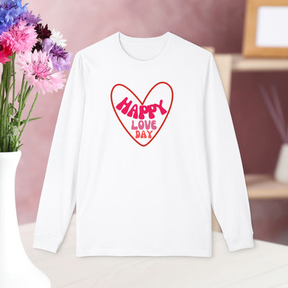 Happy love day- pink Not Aggressive. POWERFUL™️ Men's Long Sleeve Pajama Set