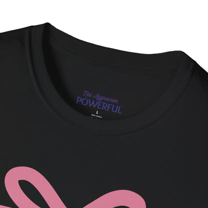 BE Present Not Aggressive. POWERFUL™️Unisex Softstyle T-Shirt Eurofit