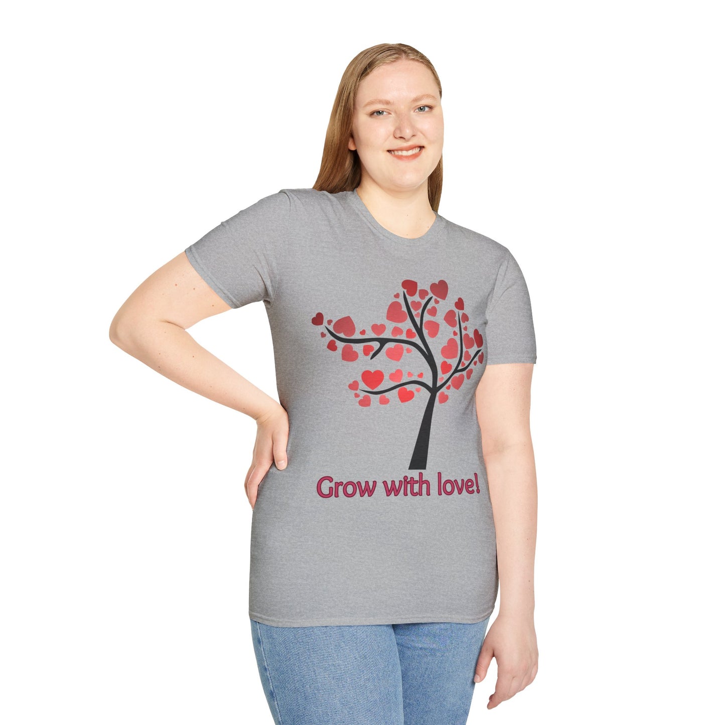 Tree of life. Grow with love Not Aggressive. POWERFUL™️ Unisex Softstyle T-Shirt