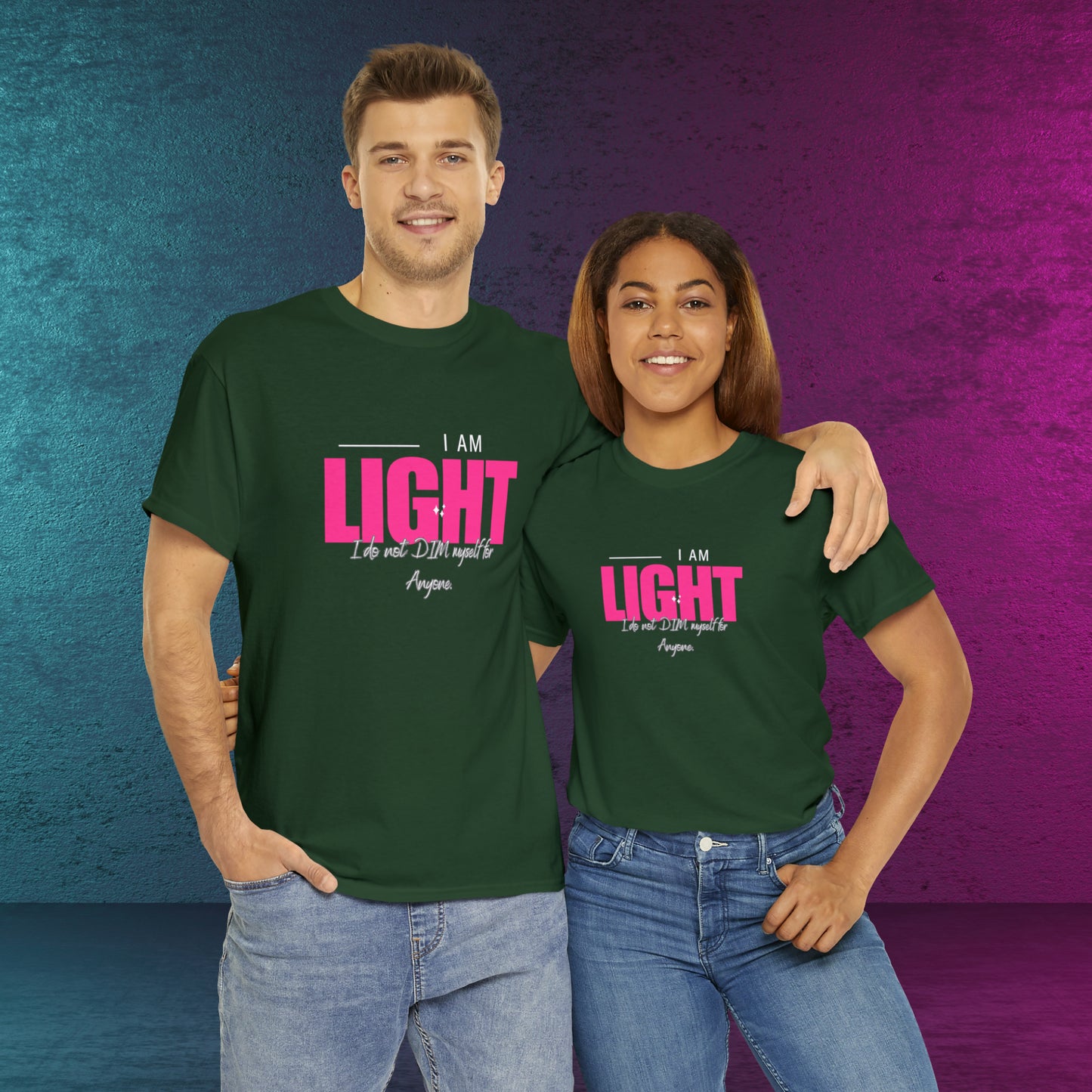 I AM and YOU ARE LIGHT Not Aggressive. POWERFUL™️ Unisex Heavy Cotton Tee