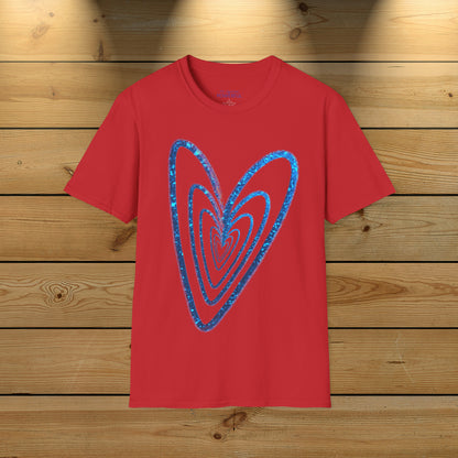 Heart-Glitter Not Aggressive. POWERFUL™️ Not Aggressive. POWERFUL™️ Unisex Softstyle T-Shirt Eurofit