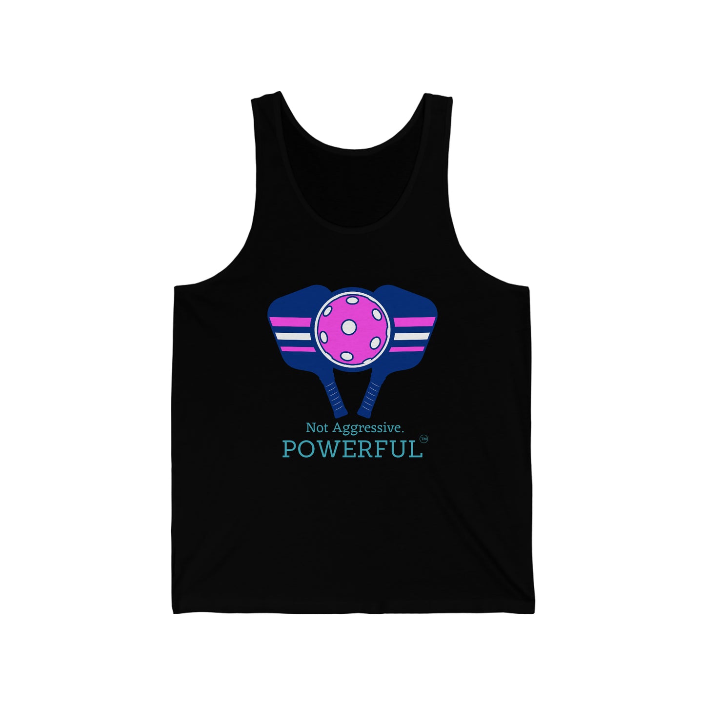 Pickleball- Not Aggressive. POWERFUL™️ Unisex Jersey Tank