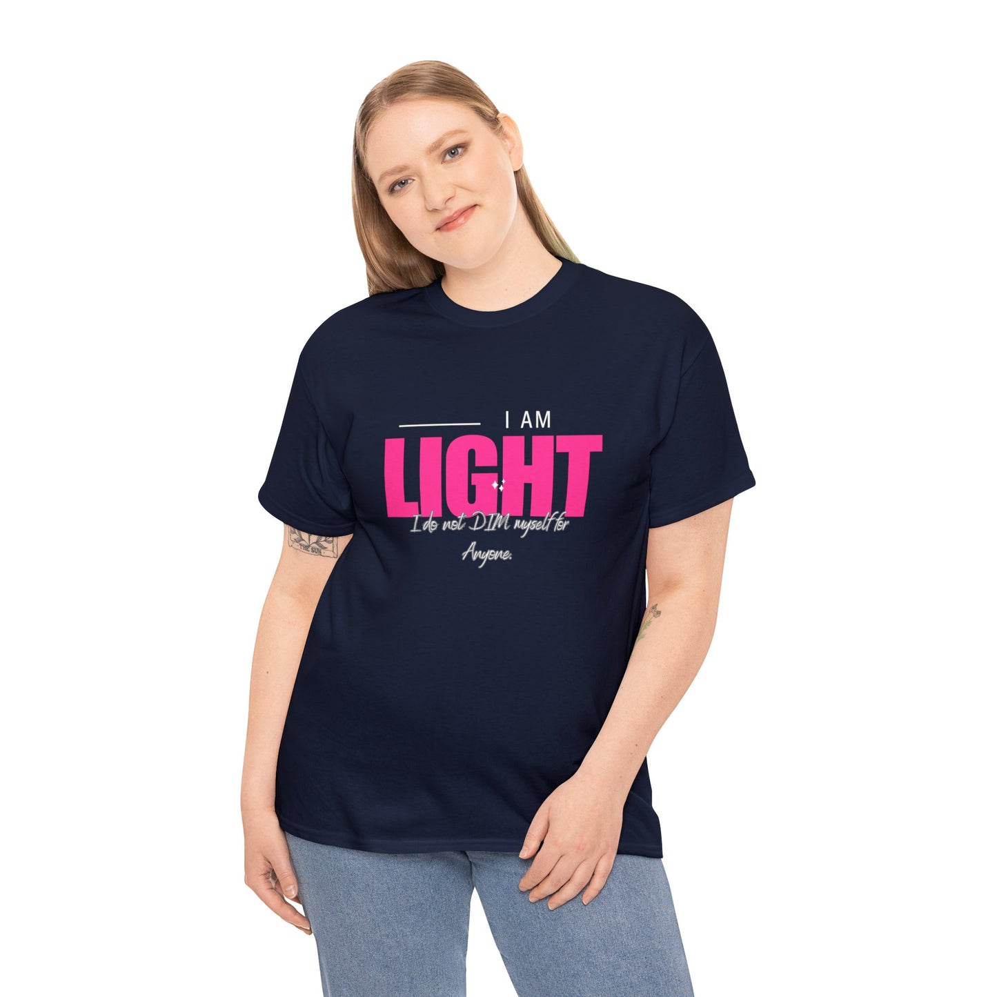 I AM and YOU ARE LIGHT Not Aggressive. POWERFUL™️ Unisex Heavy Cotton Tee