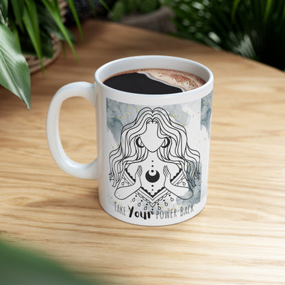 Take your power back. Not Aggressive. POWERFUL™️ Ceramic Mug 11oz