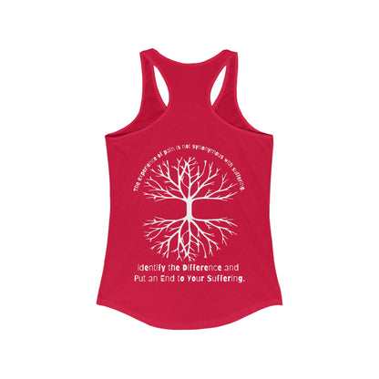 Pain does not equal suffering Women's Ideal Racerback Tank by Not Aggressive. Powerful TM