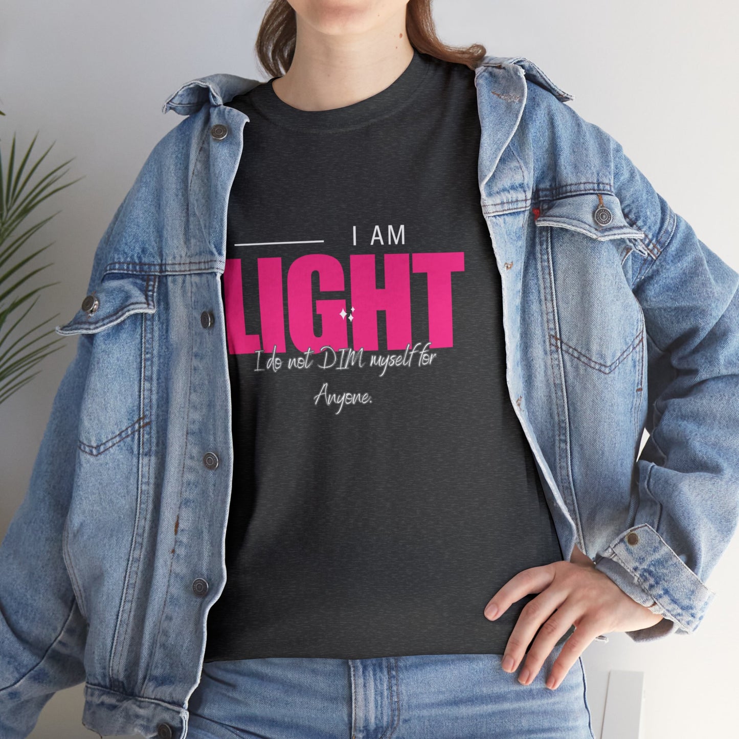 I AM and YOU ARE LIGHT Not Aggressive. POWERFUL™️ Unisex Heavy Cotton Tee