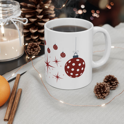 Christmas Pickleball Not Aggressive. POWERFUL™️ Ceramic Mug 11oz