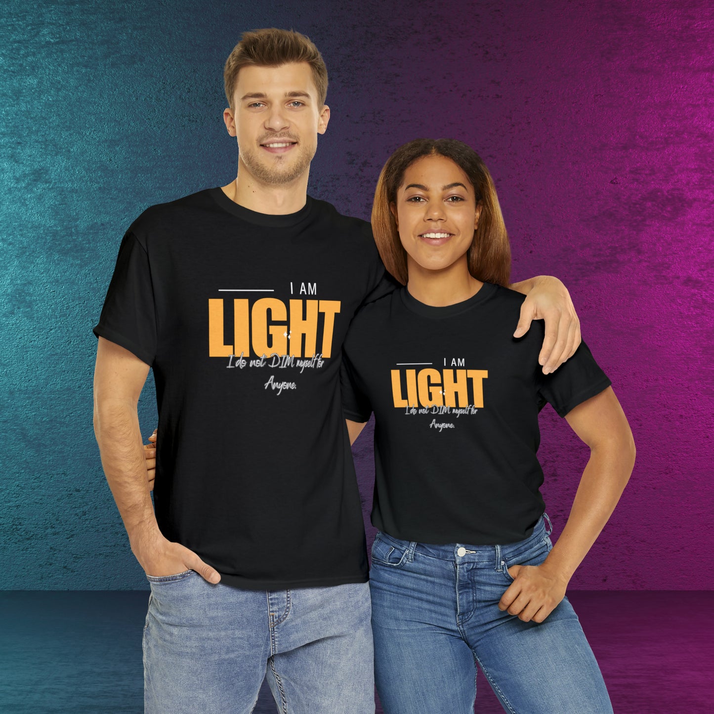 I AM and YOU ARE LIGHT Not Aggressive. POWERFUL™️ Unisex Heavy Cotton Tee
