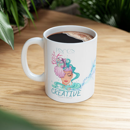 Creative Pisces Not Aggressive. POWERFUL™️ Ceramic Mug 11oz