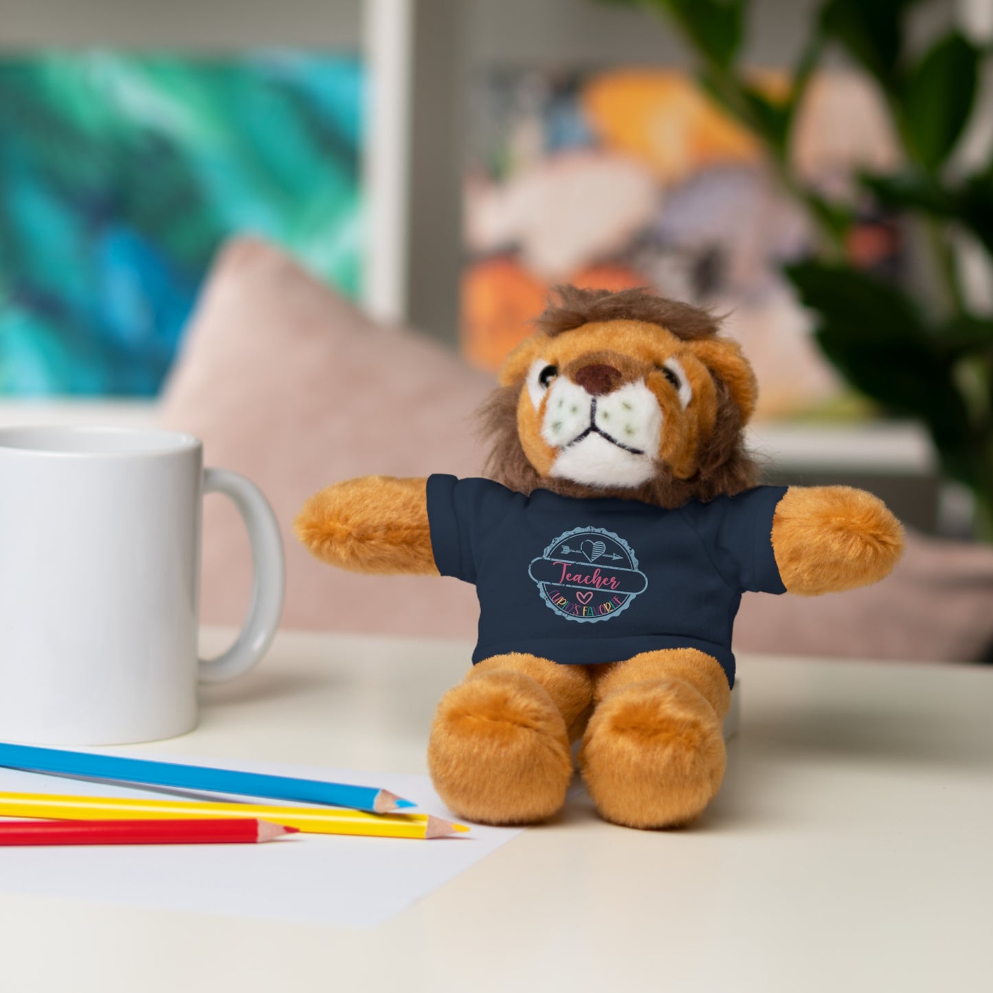 Cupid's favorite- Teacher Not Aggressive. POWERFUL™️ Stuffed Animals with Tee