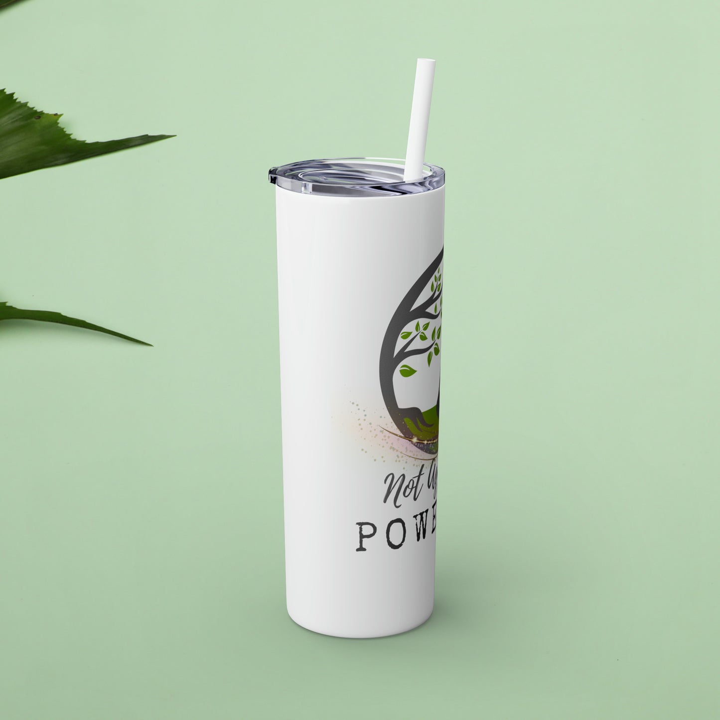 Not Aggressive. POWERFUL™️ Tumbler with Straw, 20oz