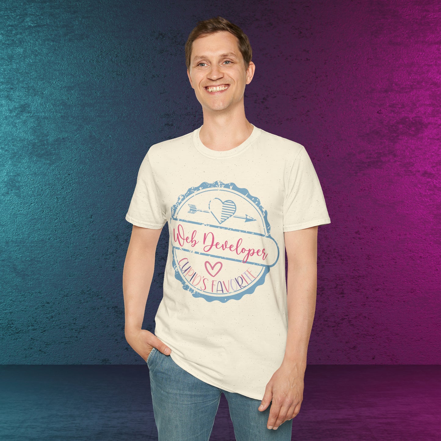Cupid's Favorite-Web Developer Not Aggressive. POWERFUL™️ Not Aggressive. POWERFUL™️ Unisex Softstyle T-Shirt Eurofit
