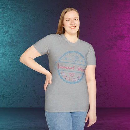 Cupid's Favorite-Financial Advisor Not Aggressive. POWERFUL™️Unisex Softstyle T-Shirt Eurofit