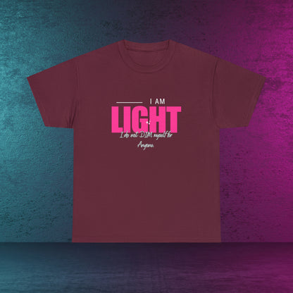 I AM and YOU ARE LIGHT Not Aggressive. POWERFUL™️ Unisex Heavy Cotton Tee